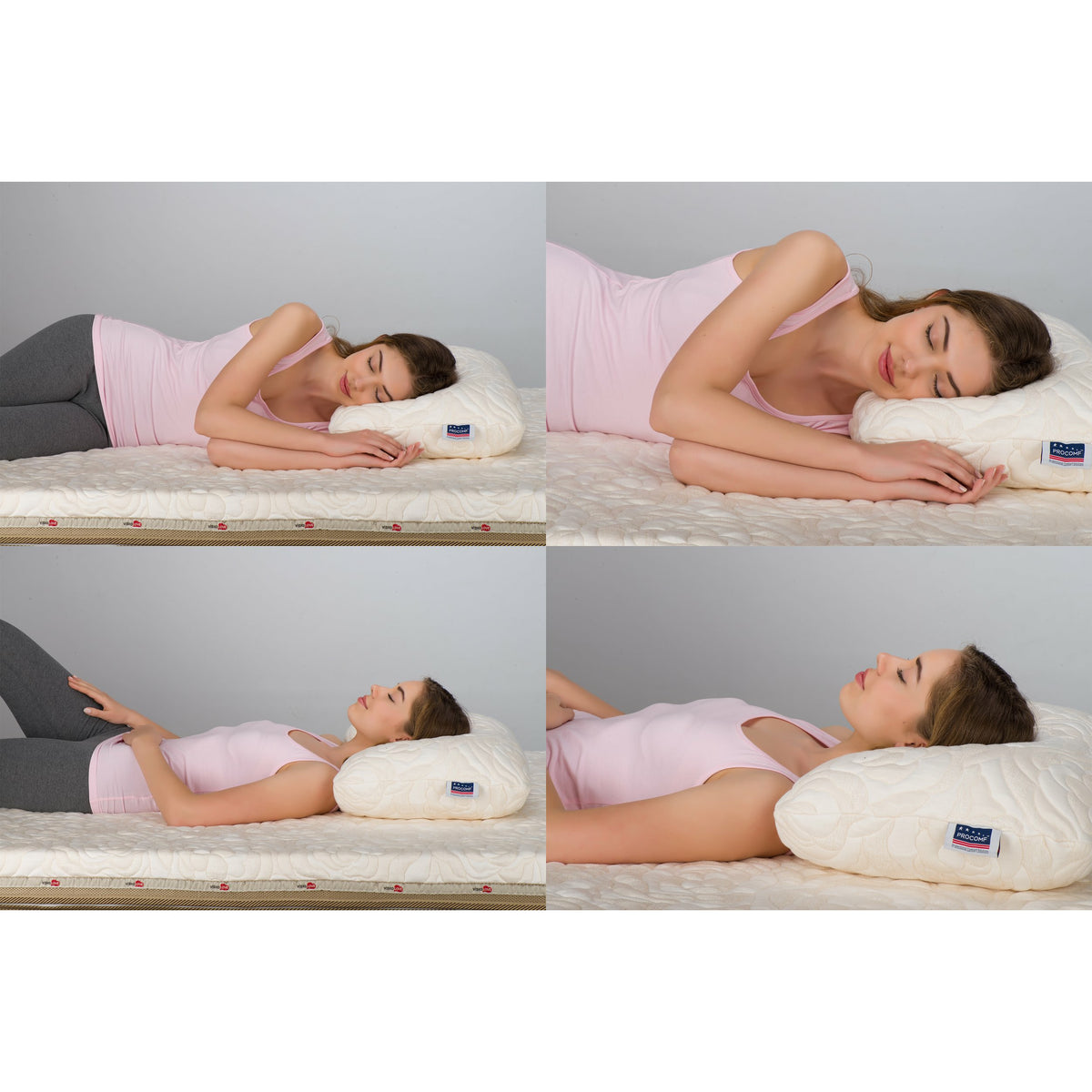 a collage of photos with a person laying on a bed 