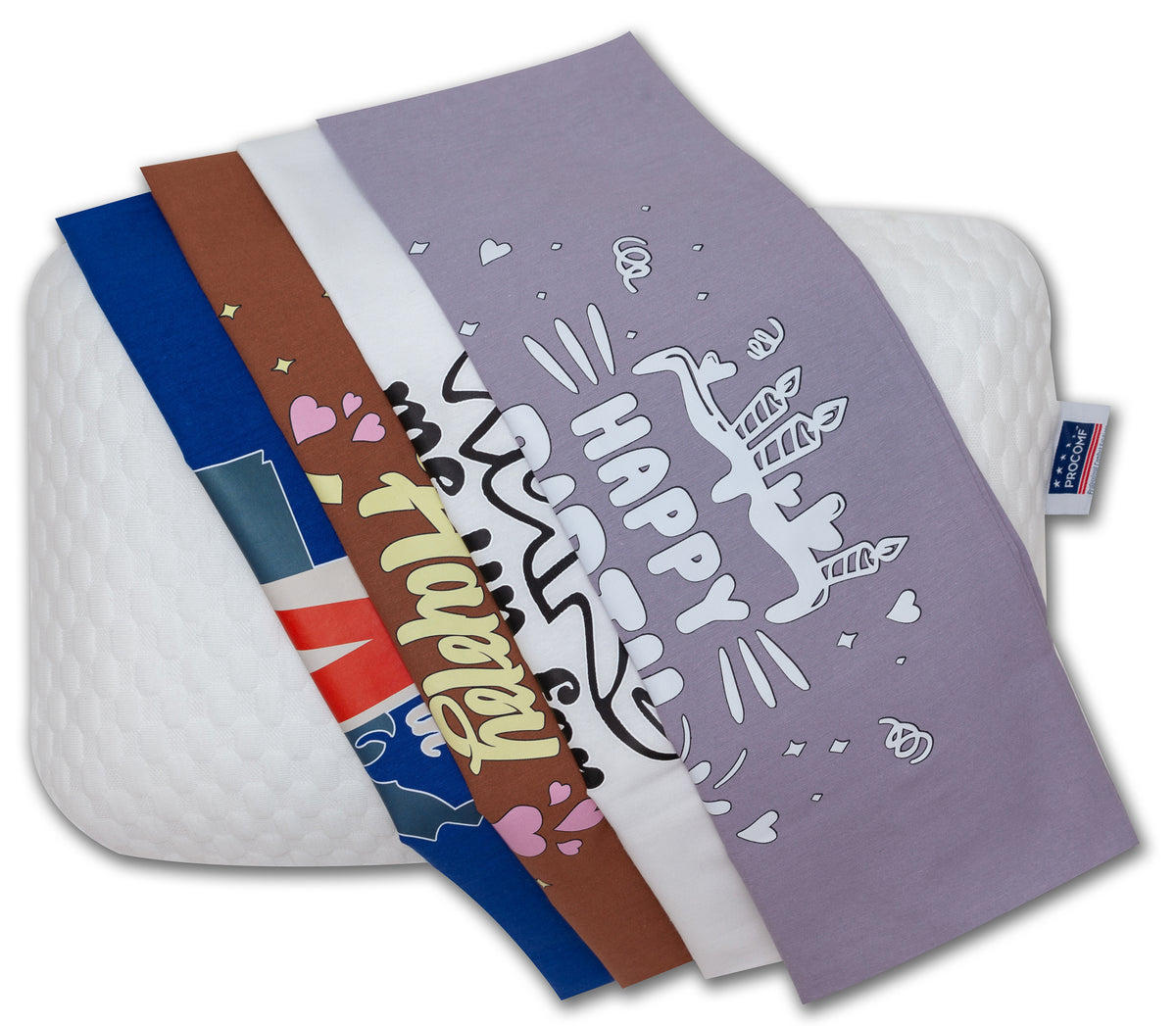 MATE DE VIAJE Y CAMPING VISCO LOVE PROCOMF / BEBÉ / NIÑOS / ADOLESCENTES / ESTUCHE DE ALMOHADA PARA ADULTOS - PAQUETE DE 4 (PAQUETE ANIVERSARIO)